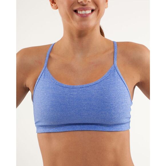 Lululemon Athletica Other - Lululemon Flow Y Bra IV Size 6 Heathered Rocksteady Blue W2222S w Removable Pads